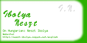 ibolya neszt business card
